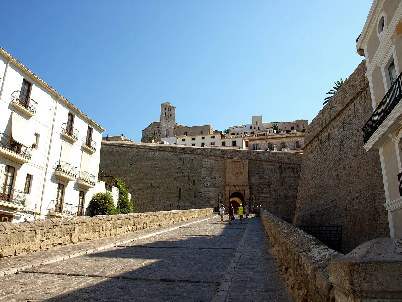 The approach to the Portal de ses Taules, Ibiza Town.