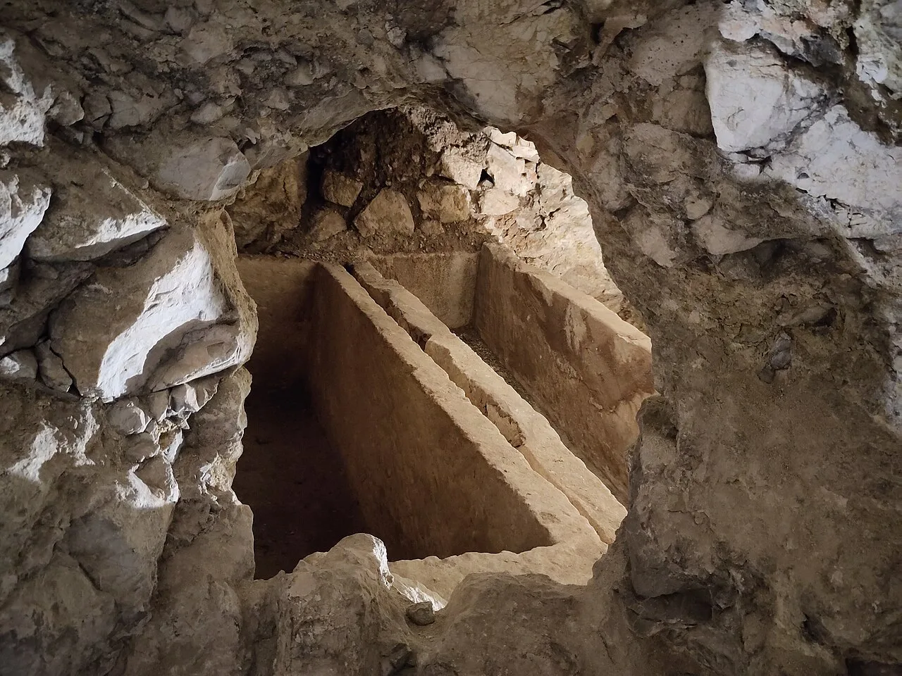 A rock-cut tomb in the Puig des Molins necropolis, Ibiza.