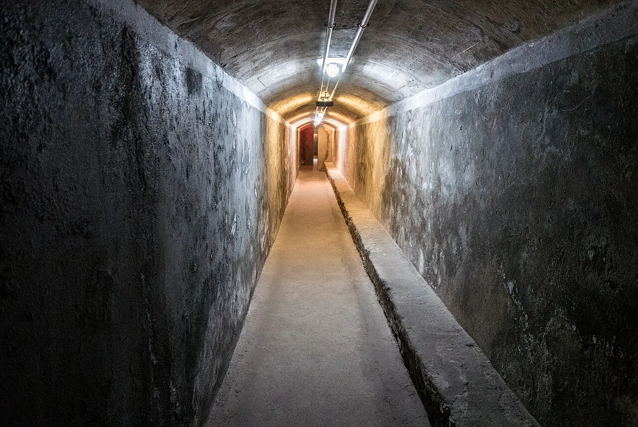 A tunnel inside the Civil War Shelters of Almería.