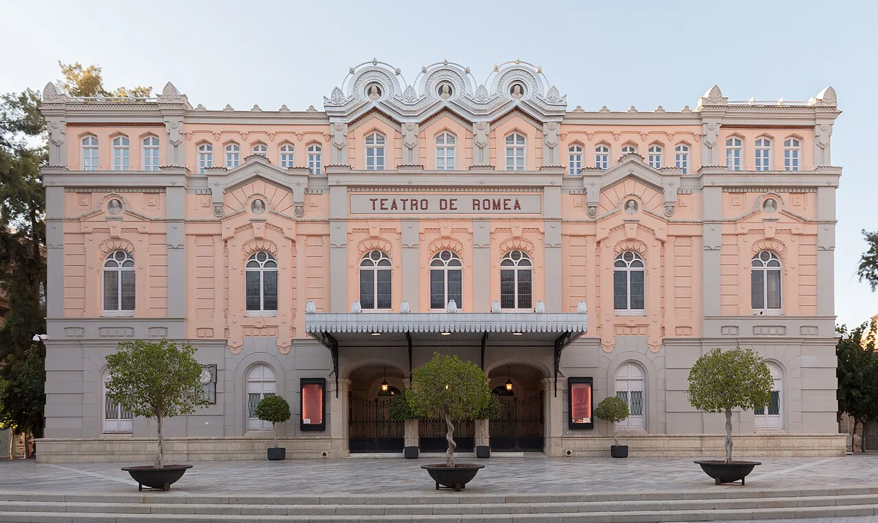 The façade of the Teatro Romea in Murcia.