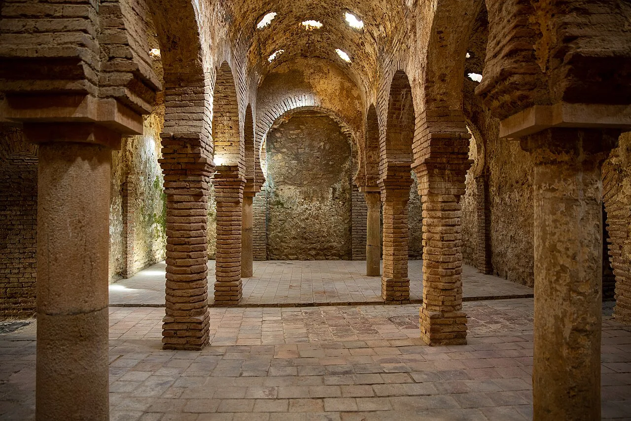 The arcaded hall of the Arab baths in Ronda.