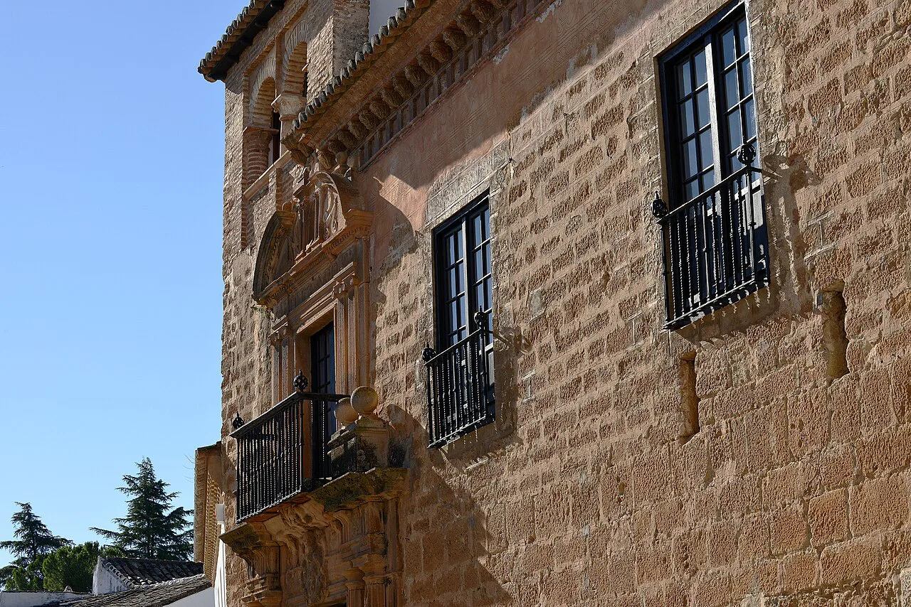 The stone façade of the Palacio de Mondragón in Ronda.