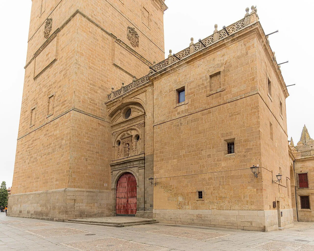 The west façade of the Old Cathedral of Salamanca.