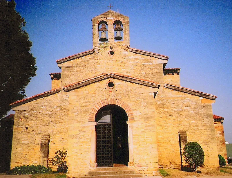The façade of San Julián de los Prados in Oviedo.