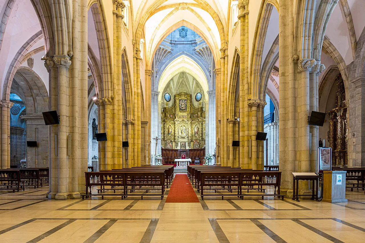 The nave of Santander Cathedral.