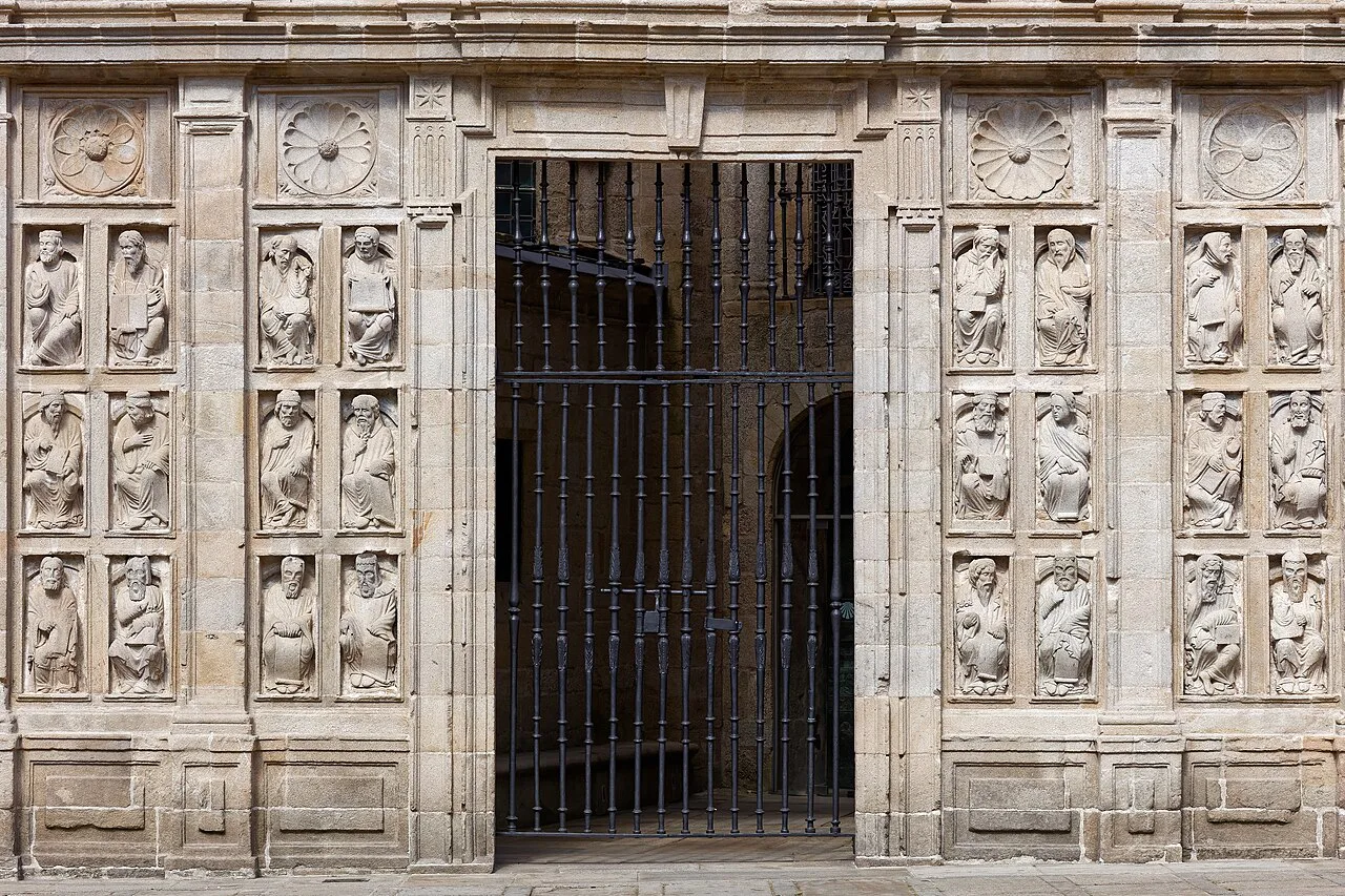 The outer Holy Door on Praza da Quintana, Santiago de Compostela Cathedral.