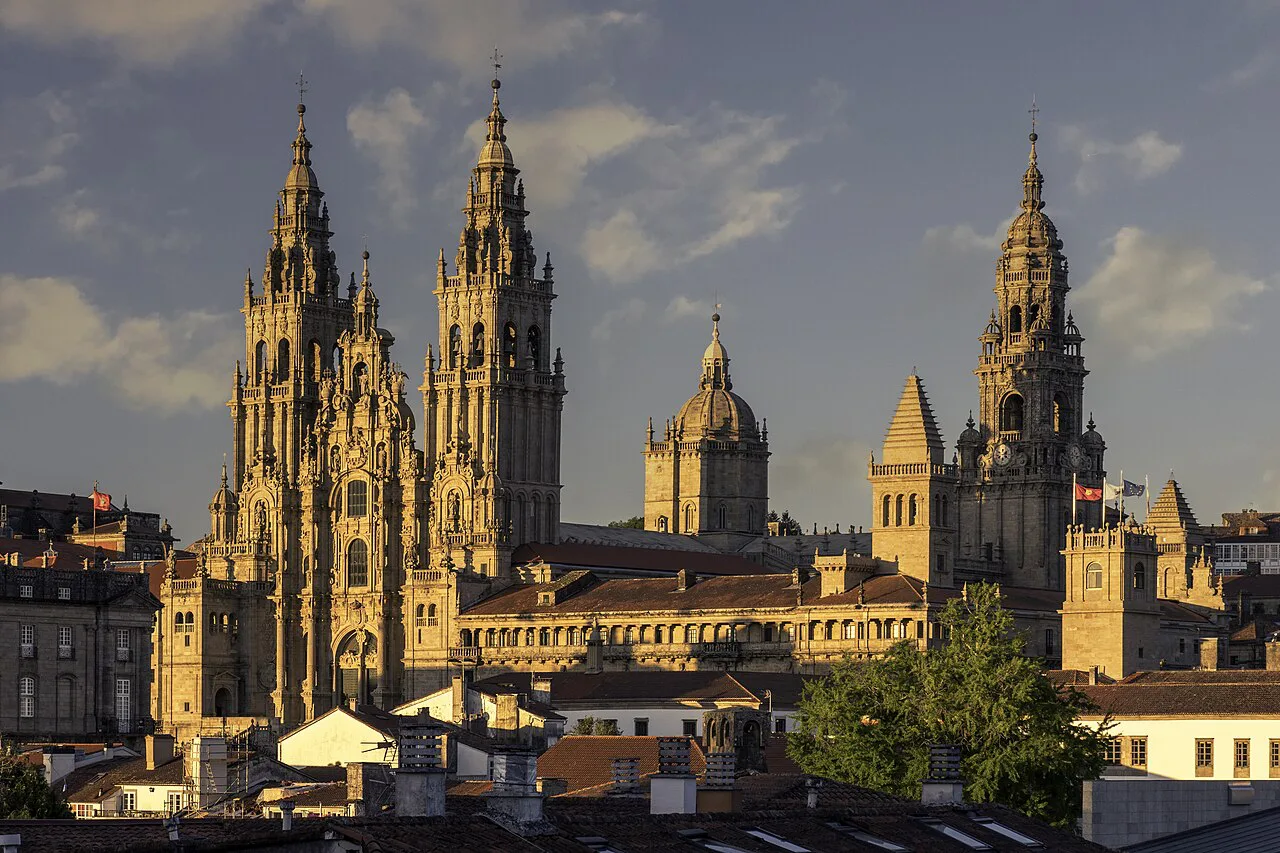 Santiago de Compostela Cathedral seen from Alameda Park.