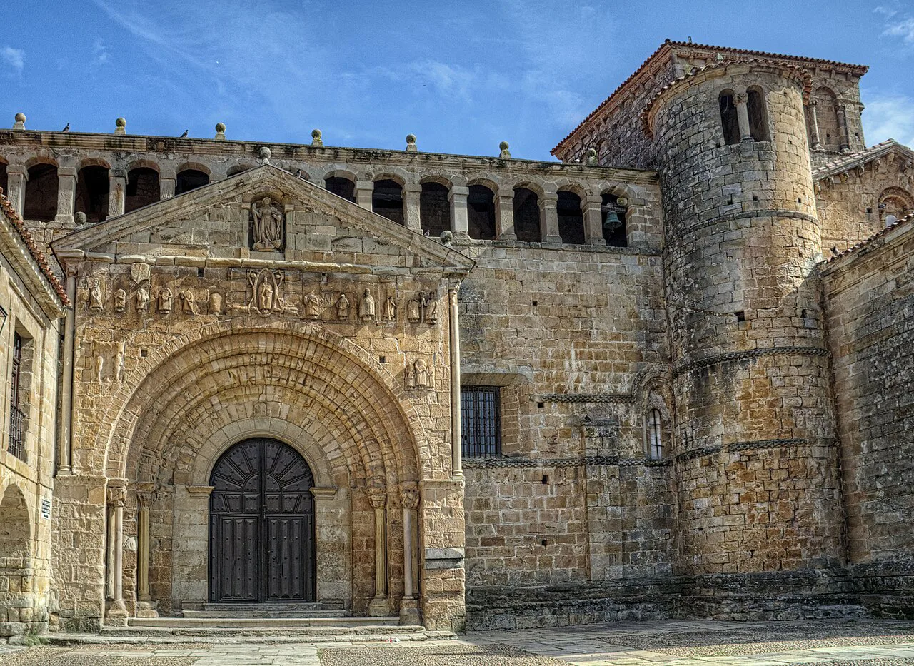 The Romanesque portal of the Colegiata de Santa Juliana, Santillana del Mar.