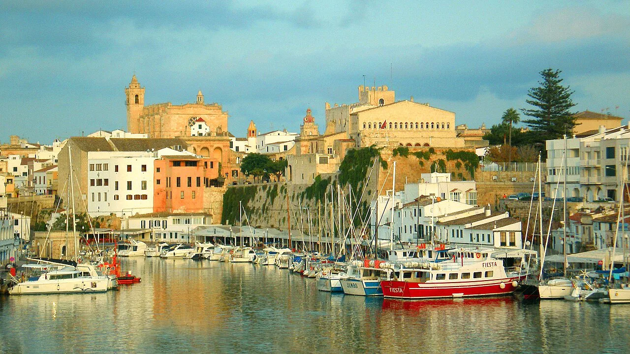 The harbour and old town of Ciutadella de Menorca.