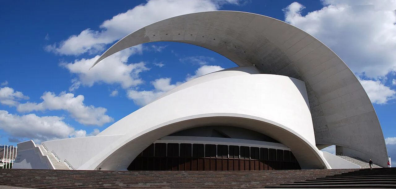 The sweeping white roof of the Auditorio de Tenerife in Santa Cruz.