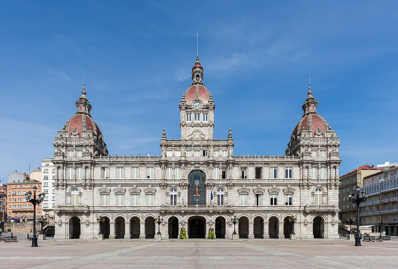 The Municipal Palace on the Plaza de María Pita, A Coruña.