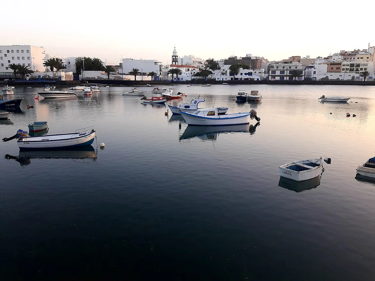 Fishing boats in the Charco de San Ginés, Arrecife.