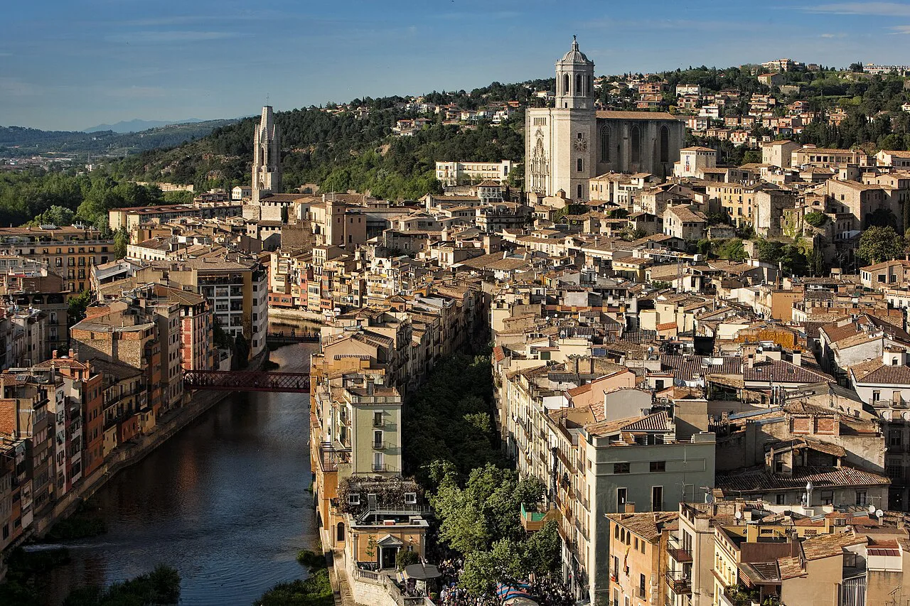 Girona's old town and cathedral rising above the River Onyar.