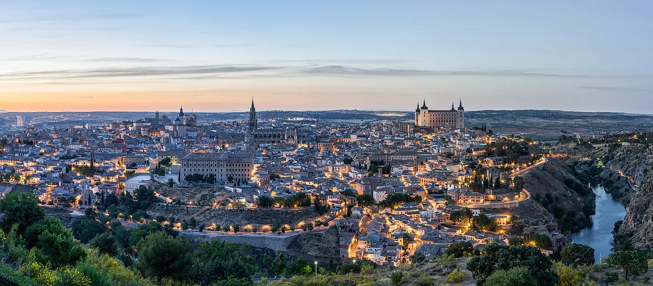 Toledo seen at sunset from the Parador.