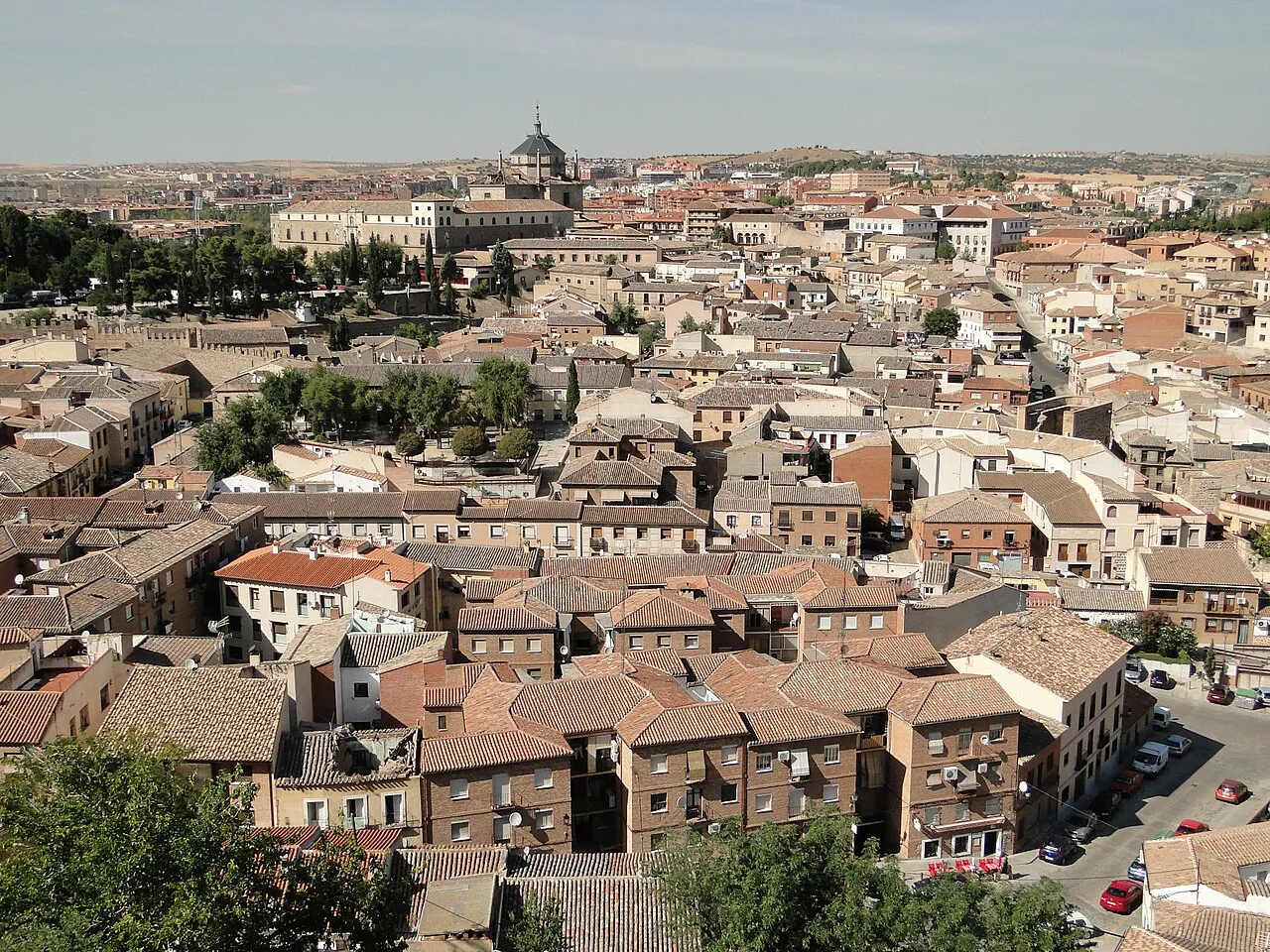The Antequeruela district and the rooftops of Toledo.