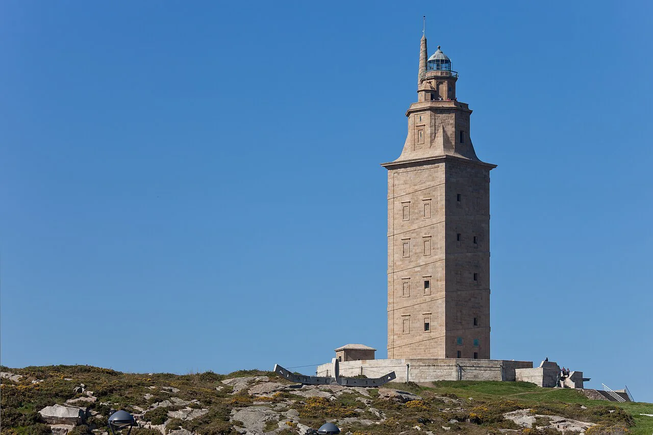 The Tower of Hercules on its headland, A Coruña.
