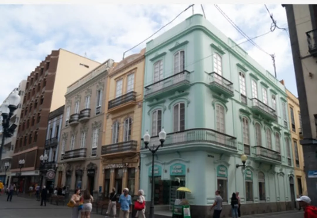 Colourful historic buildings in the Triana district of Las Palmas de Gran Canaria.