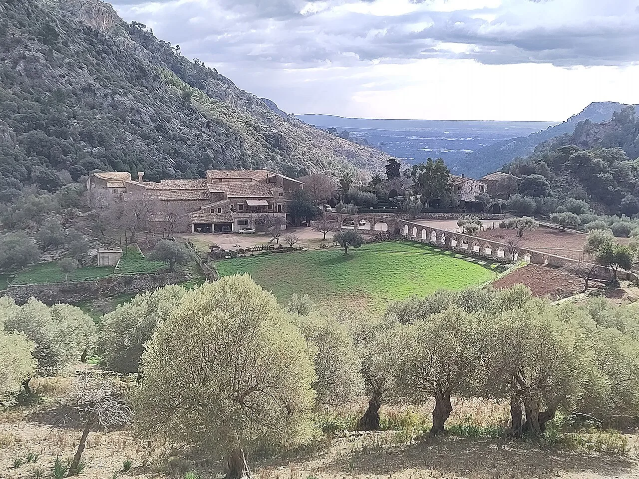 Houses and aqueduct of Pastoritx, near Valldemossa.
