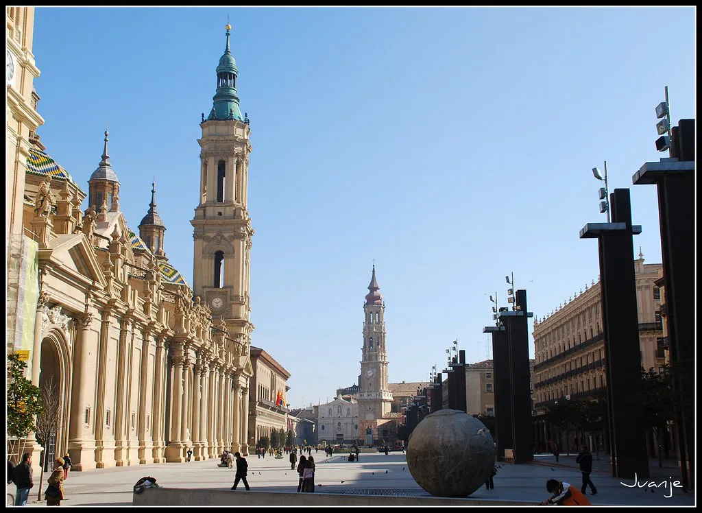 The Basílica del Pilar on Plaza del Pilar, Zaragoza.